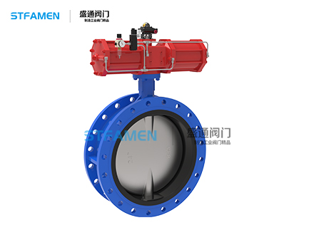 气动快切法兰软密封蝶阀